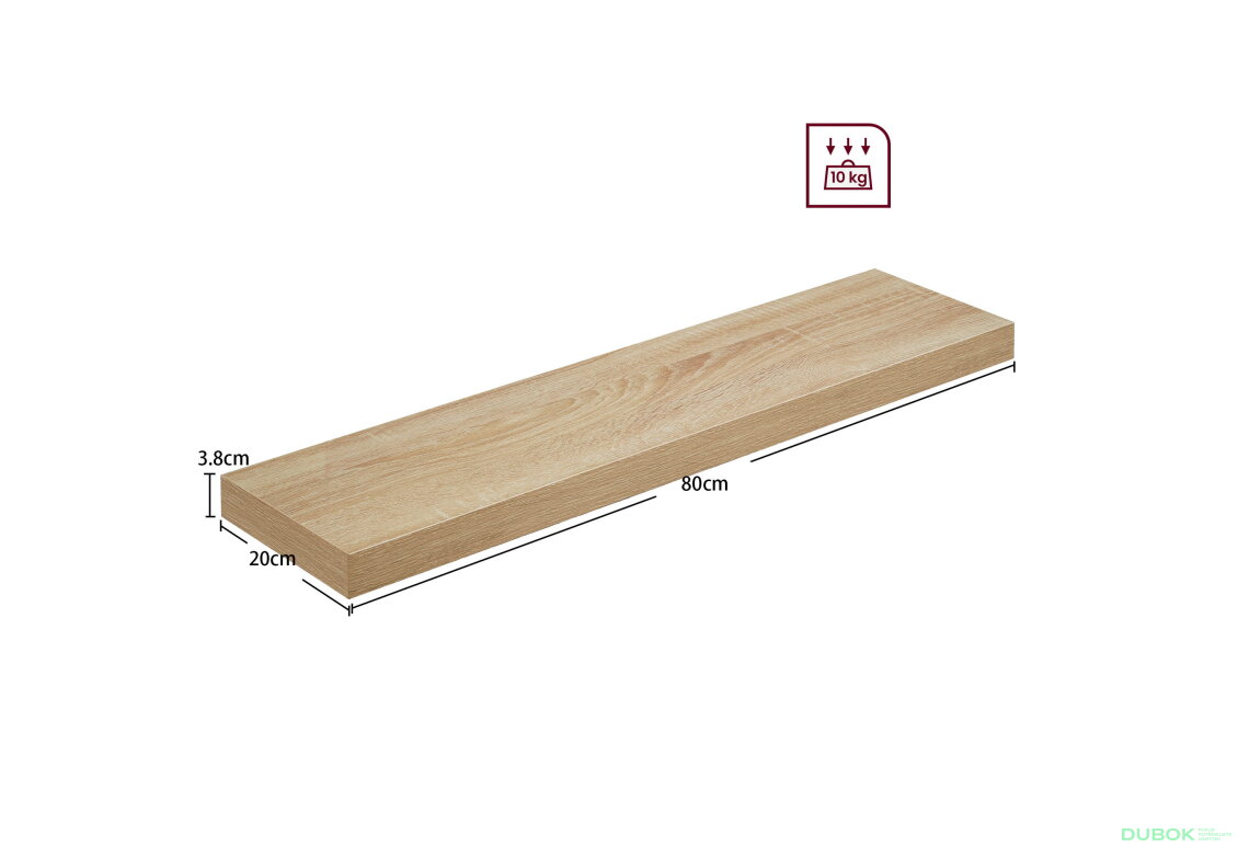 Obrázek 3 - Police 80 cm - sonoma - LWS028B11