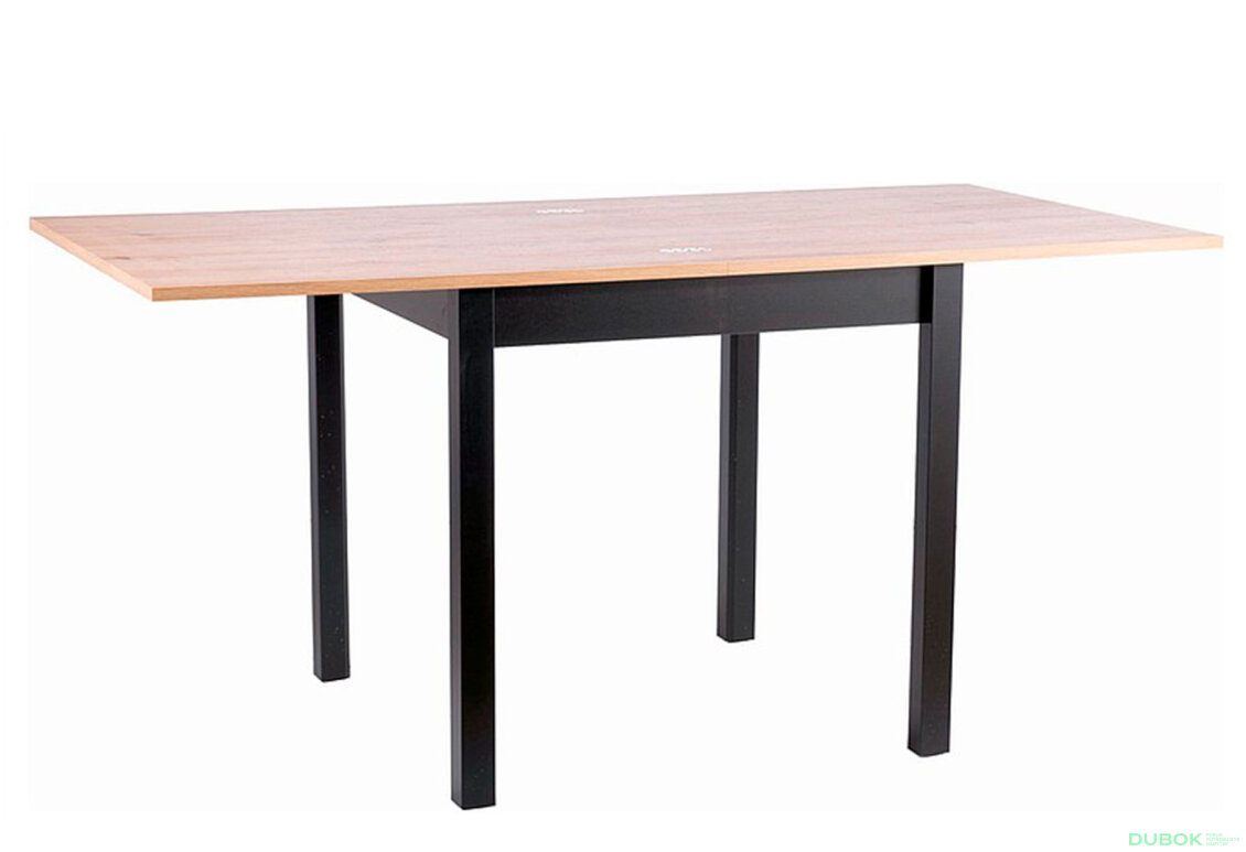 Obrázek 3 - Stůl Flip 80(160)x80 dub artisan / černý