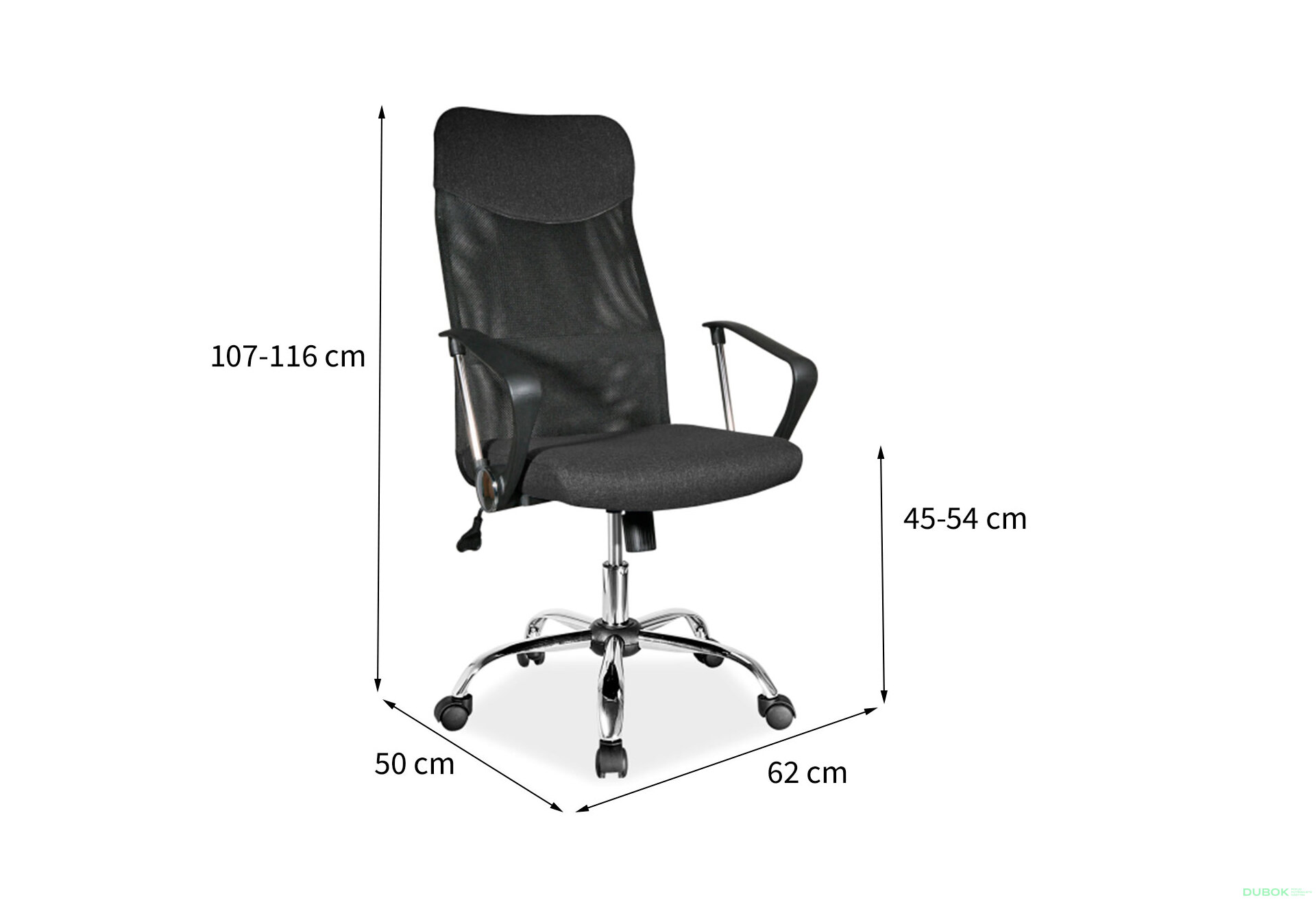 Obrázek 3 - Otočné křeslo Q-025 materiál černý