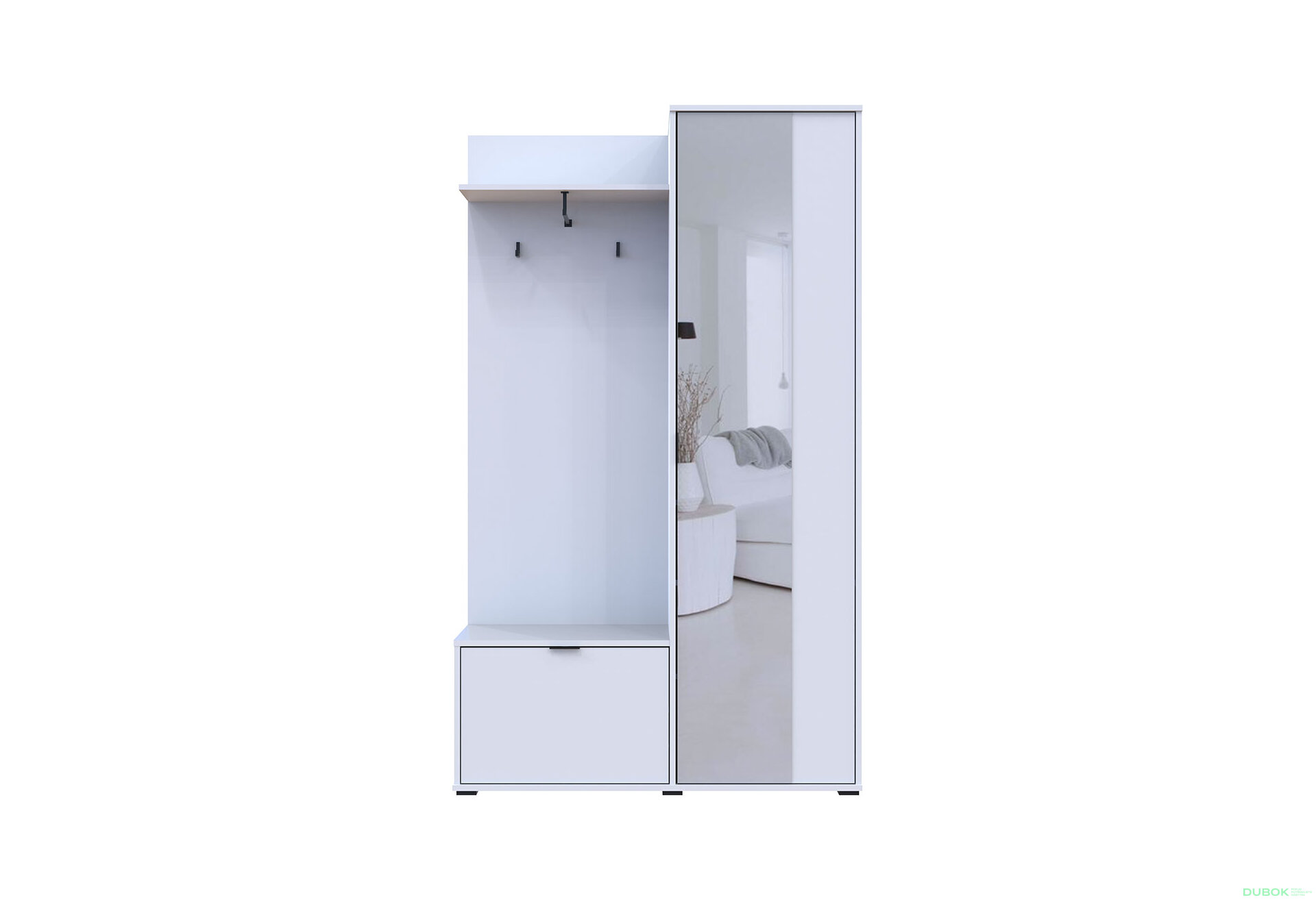 Obrázek 5 - Předsíňová sestava Dora 113.5 cm Bílá