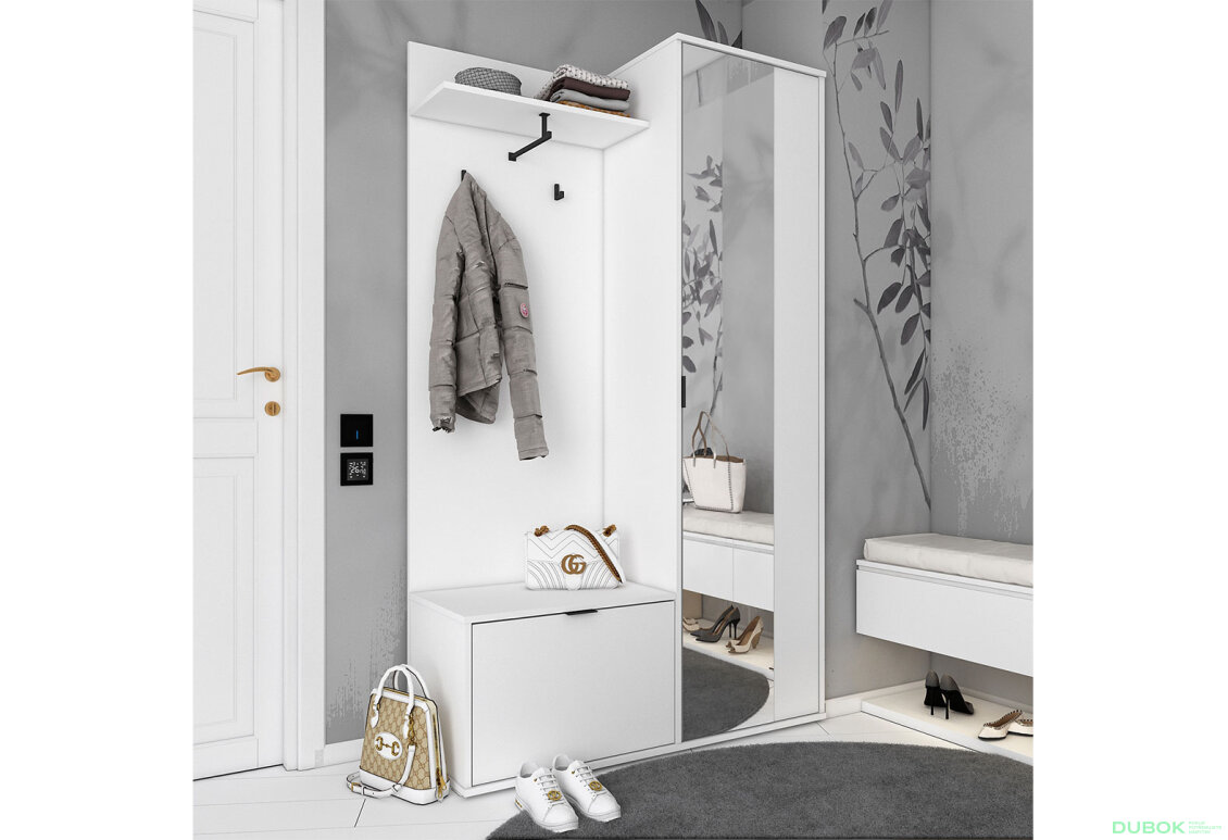 Obrázek 3 - Předsíňová sestava Dora 113.5 cm Bílá