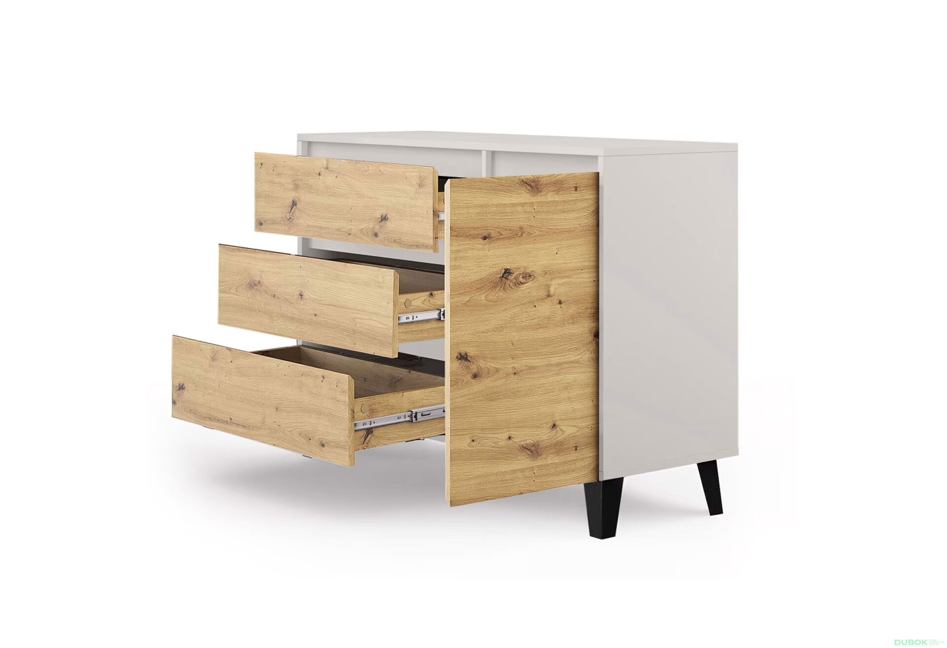 Obrázek 4 - Komoda Borg 1d3s kašmír / dub artisan