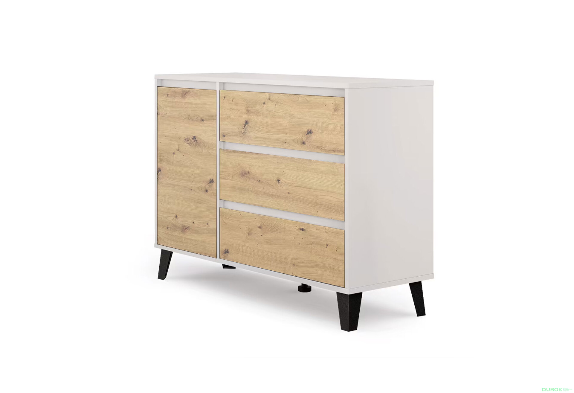 Obrázek 3 - Komoda Borg 1d3s kašmír / dub artisan
