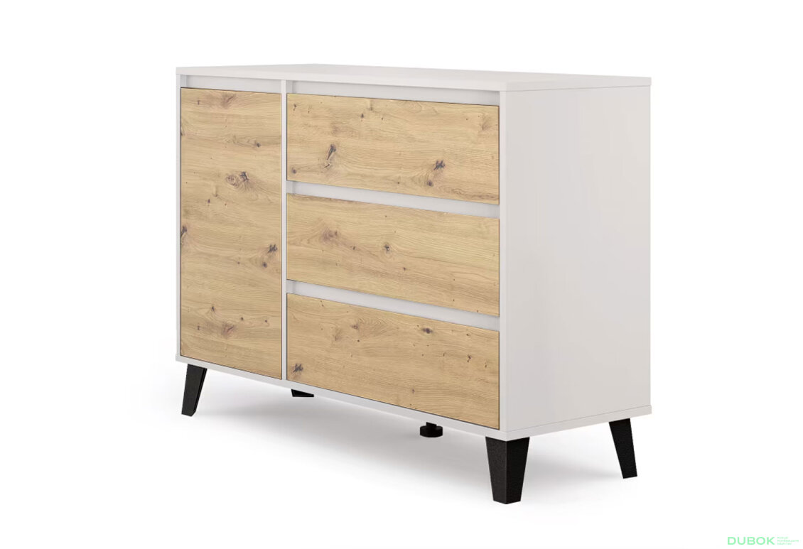 Obrázek 3 - Komoda Borg 1d3s kašmír / dub artisan