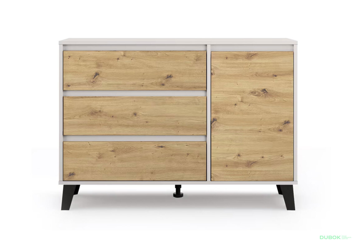Obrázek 2 - Komoda Borg 1d3s kašmír / dub artisan