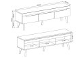 Obrázek 2 - TV stolek NRTV160 Nordi dub artisan