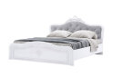 Obrázek 1 - Postel 180 Lux bez roštu + koruna, bílý lesk Luiza