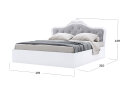 Obrázek 3 - Postel 160 výklopná s roštem + koruna, bílá Luiza