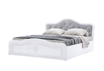 Postel 180 Lux výklopná s roštem, bílý lesk Luiza