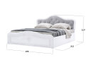 Obrázek 3 - Postel 180 Lux výklopná s roštem, bílý lesk Luiza