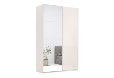 Skříň s posuvnými dveřmi Lili 1,5x2,4m (Dveře Lesklý Kašmír/Zrcadlo), série N Lily