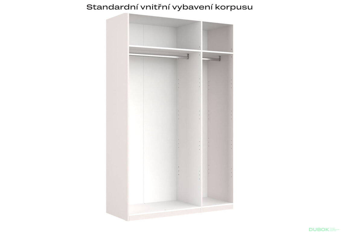 Obrázek 5 - Skříň 3dveřová bez zrcadel Lesklý kašmír série N Lily