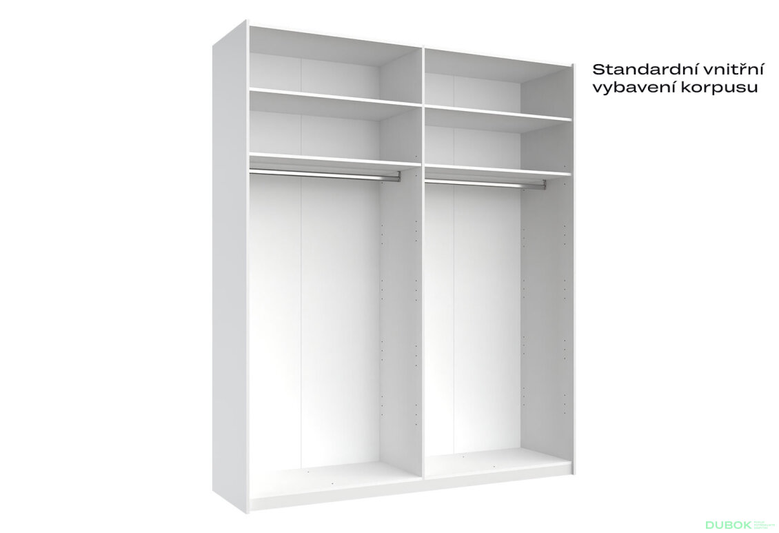 Obrázek 5 - Skříň s posuvnými dveřmi Lili 2,0x2,4m (Dveře Lesklý Kašmír), série N Lily