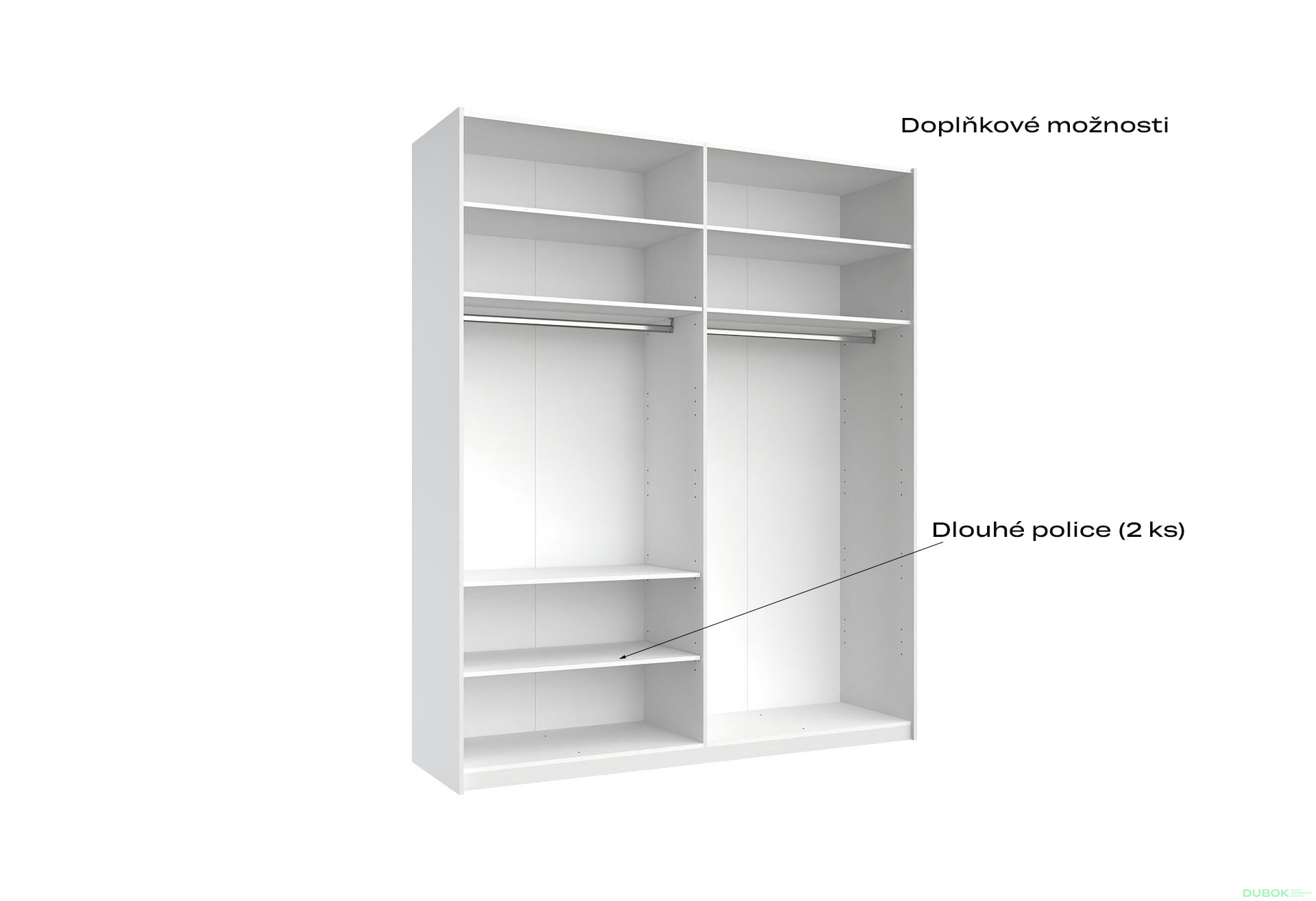 Obrázek 9 - Skříň s posuvnými dveřmi Lili 2,0x2,4m (Dveře Lesklý Kašmír), série N Lily