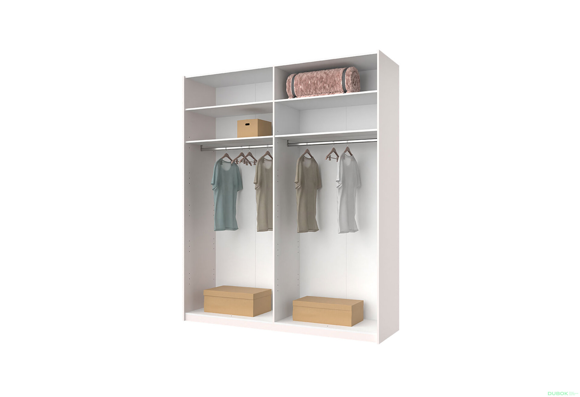Obrázek 2 - Skříň s posuvnými dveřmi 2.0x2.4m (Dveře Lesklý Kašmír/Zrcadlo), série N Lily