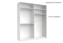Obrázek 9 - Skříň s posuvnými dveřmi 2.0x2.4m (Dveře Lesklý Kašmír/Zrcadlo), série N Lily