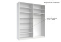Obrázek 11 - Skříň s posuvnými dveřmi 2.0x2.4m (Dveře Lesklý Kašmír/Zrcadlo), série N Lily