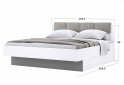 Obrázek 3 - Postel 1.6x2.0 Měkké čelo s šuplíky bez rámu Super Mat Bílá Barton