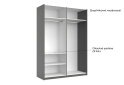 Obrázek 7 - Skříň s posuvnými dveřmi 1,5x2,1m (Dveře Grafit/Zrcadlo) série N Doni
