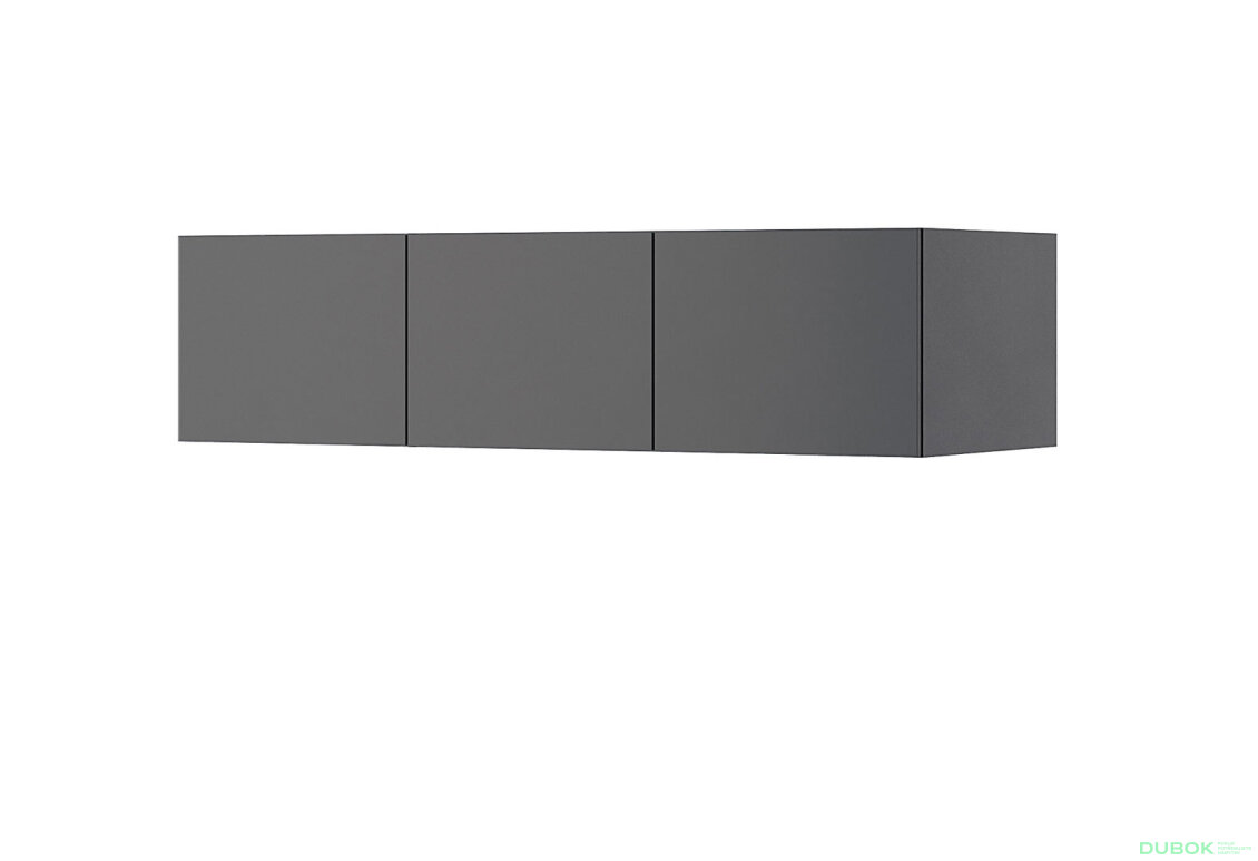 Obrázek 11693 - Skříň Doni 3D s antresolí bez zrcadel, série N, grafit