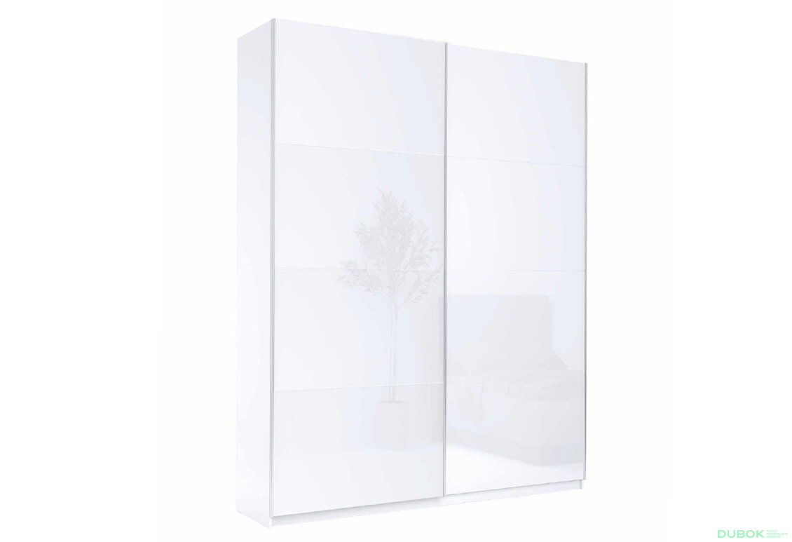 Obrázek 2 - Skříň s posuvnými dveřmi 2,0x2,4m (Dveře Lesklé Bílé), série N Family