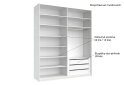 Obrázek 6 - Skříň s posuvnými dveřmi 2,0x2,4m (Dveře Lesklé Bílé), série N Family