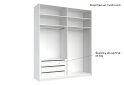 Obrázek 7 - Skříň s posuvnými dveřmi 2,0x2,4m (Dveře Lesklé Bílé), série N Family