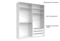 Obrázek 9 - Skříň s posuvnými dveřmi 2,0x2,4m (Dveře Lesklé Bílé/Zrcadlo), série N Family