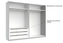 Obrázek 5 - Skříň-šatna 2,5x2,1m (Dveře Lesklé Bílé), série N Family