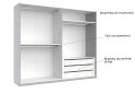 Obrázek 6 - Skříň-šatna 2,5x2,1m (Dveře Lesklé Bílé), série N Family