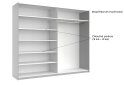 Obrázek 9 - Skříň s posuvnými dveřmi 2,5x2,1m (Dveře Lesklé Bílé/Zrcadlo), série N Family