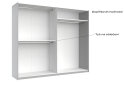 Obrázek 10 - Skříň s posuvnými dveřmi 2,5x2,1m (Dveře Lesklé Bílé/Zrcadlo), série N Family