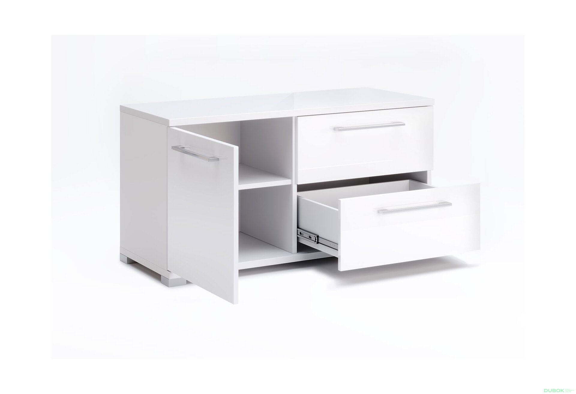 Obrázek 2 - TV stolek 1,0 m bílý lesk Family