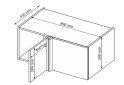 Obrázek 2 - Nástavec na skříň roh 90° bílý lesk Family