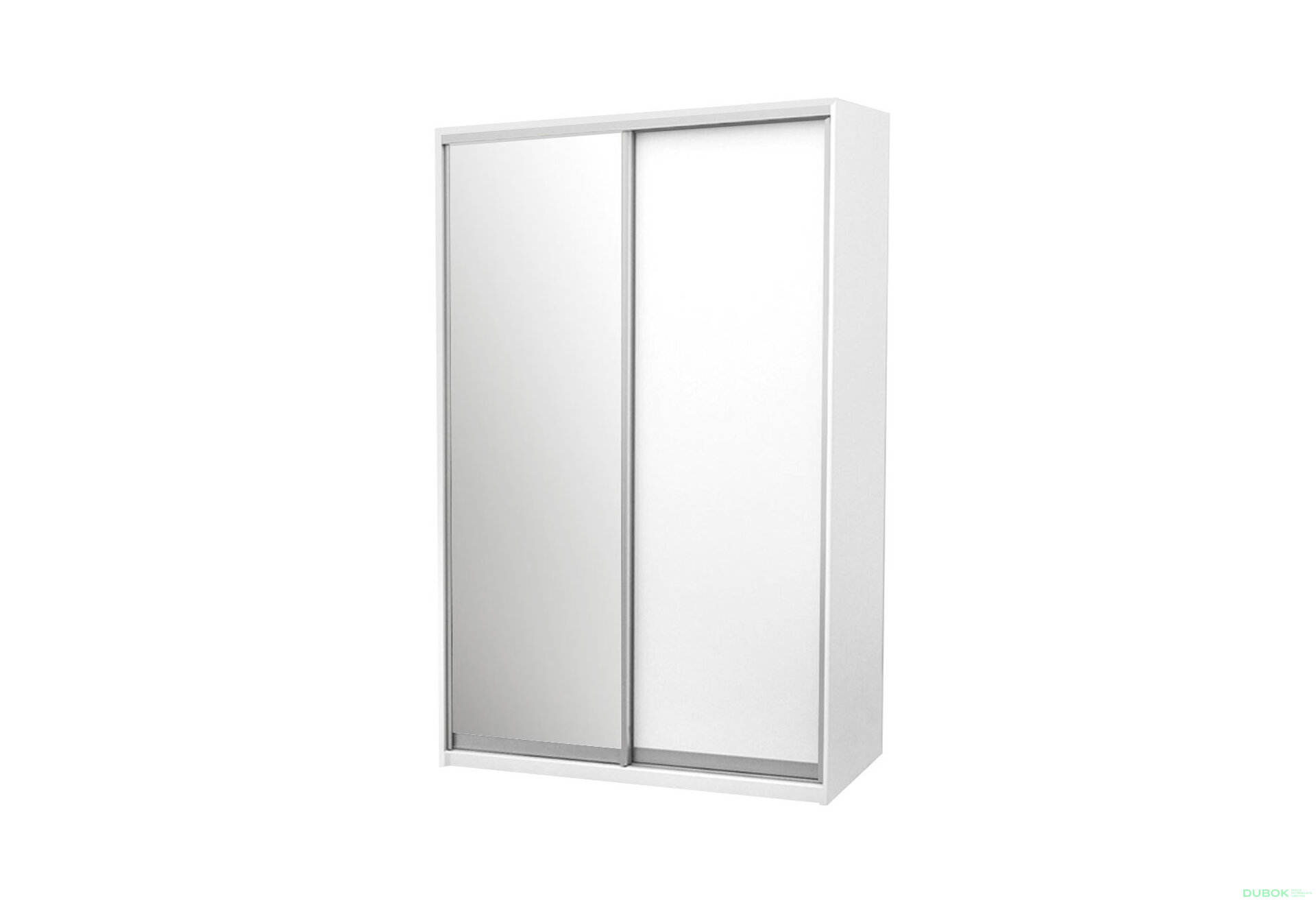 Obrázek 1 - Skříň 2D 1500x2400x600, DTD + zrcadlo, bílá