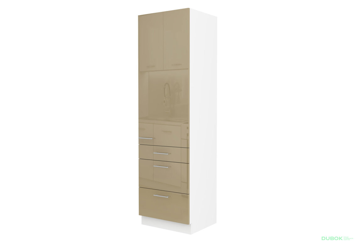 60 DKS-210 3S 1F premium box Lara bílý / cappuccino lesk