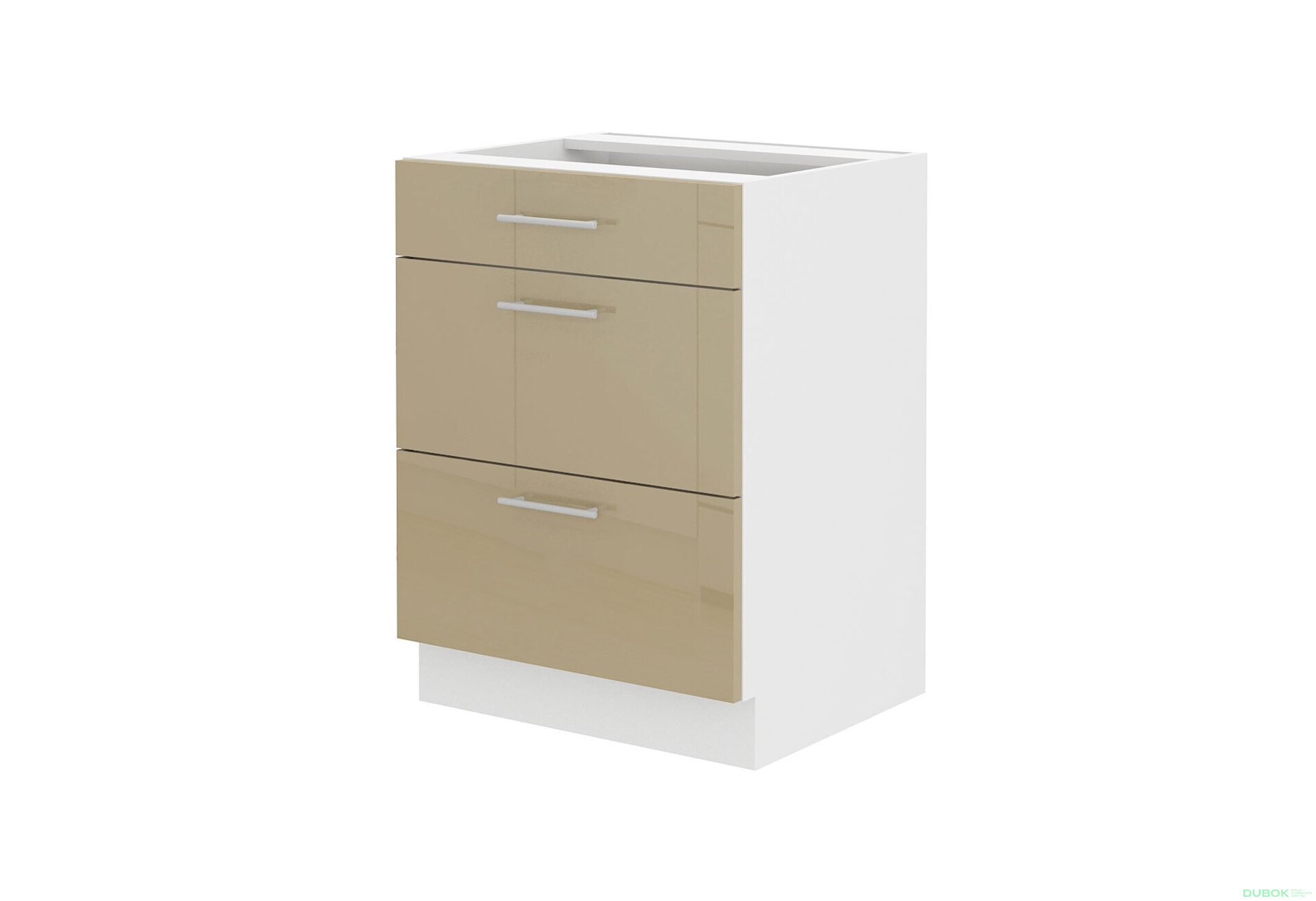 Obrázek 4747 - Kuchyňská sestava 2.5 m Lara bílý / cappuccino lesk