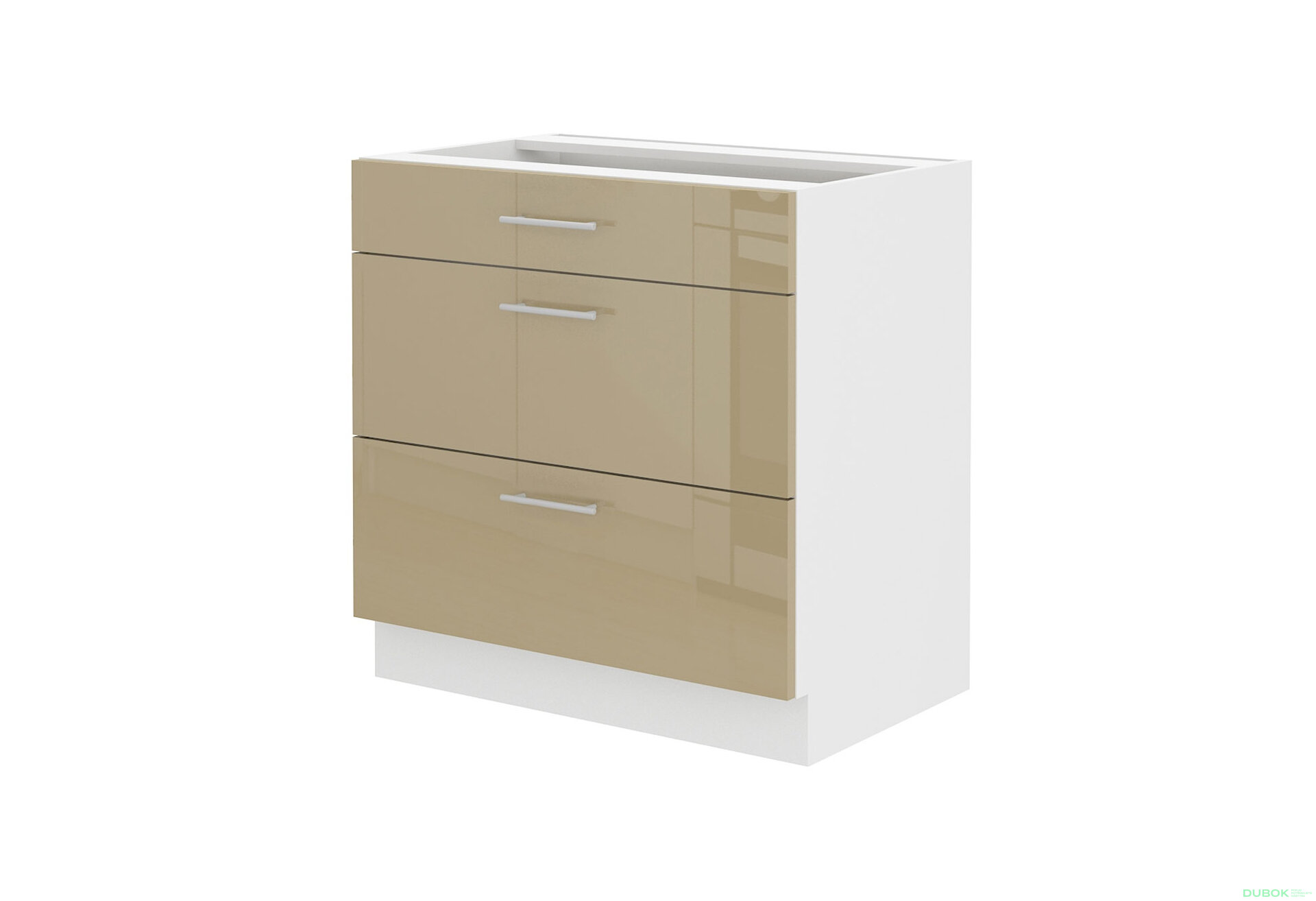 Obrázek 4748 - Kuchyňská sestava 2.8 m Lara bílý / cappuccino lesk