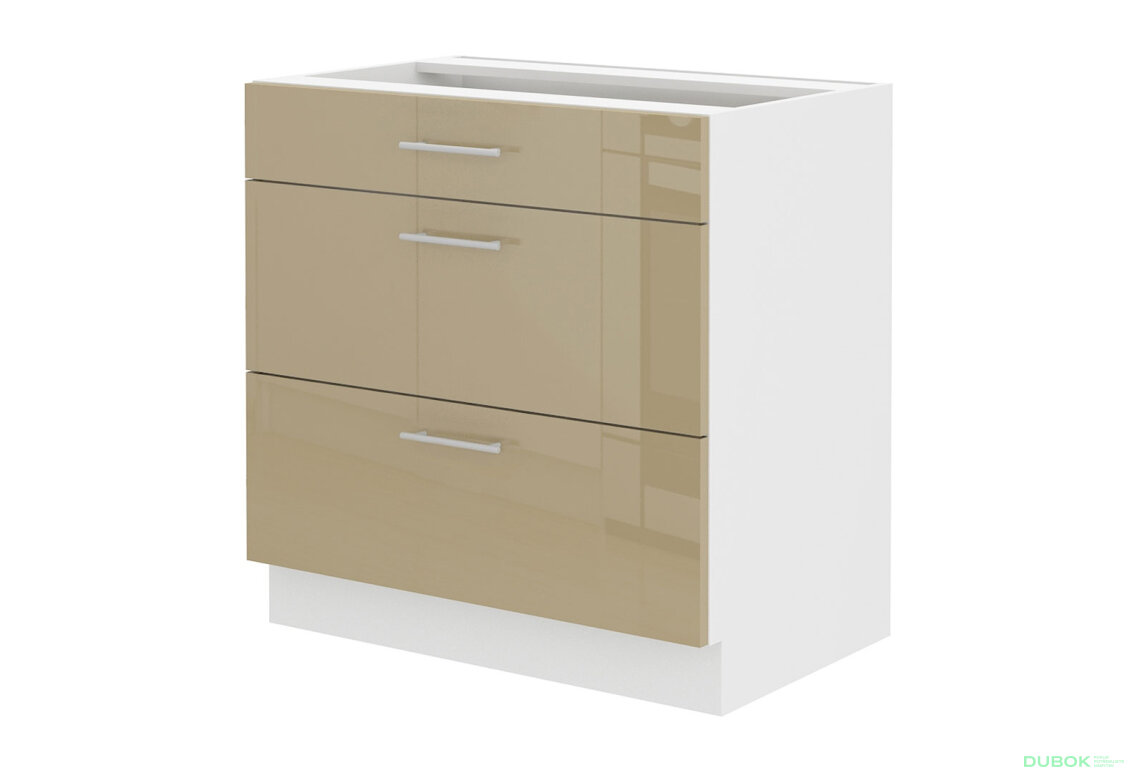 Obrázek 4748 - Kuchyňská sestava 2.8 m Lara bílý / cappuccino lesk