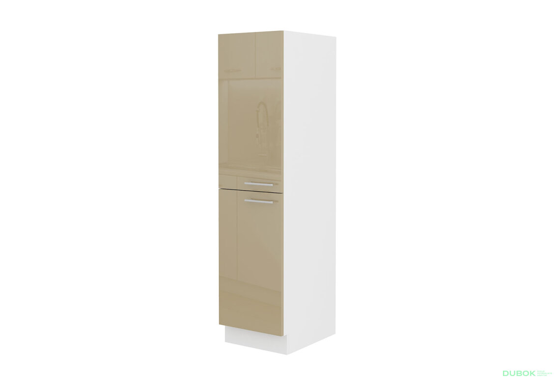 Obrázek 4751 - Kuchyňská sestava 2.5 m Lara bílý / cappuccino lesk