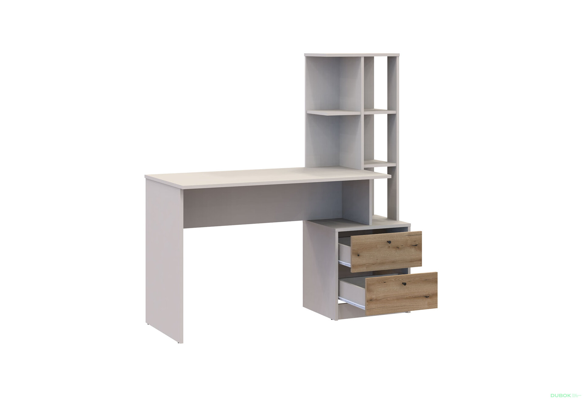 Obrázek 4 - Psací stůl T7 kašmír / dub evoke 136x55x138