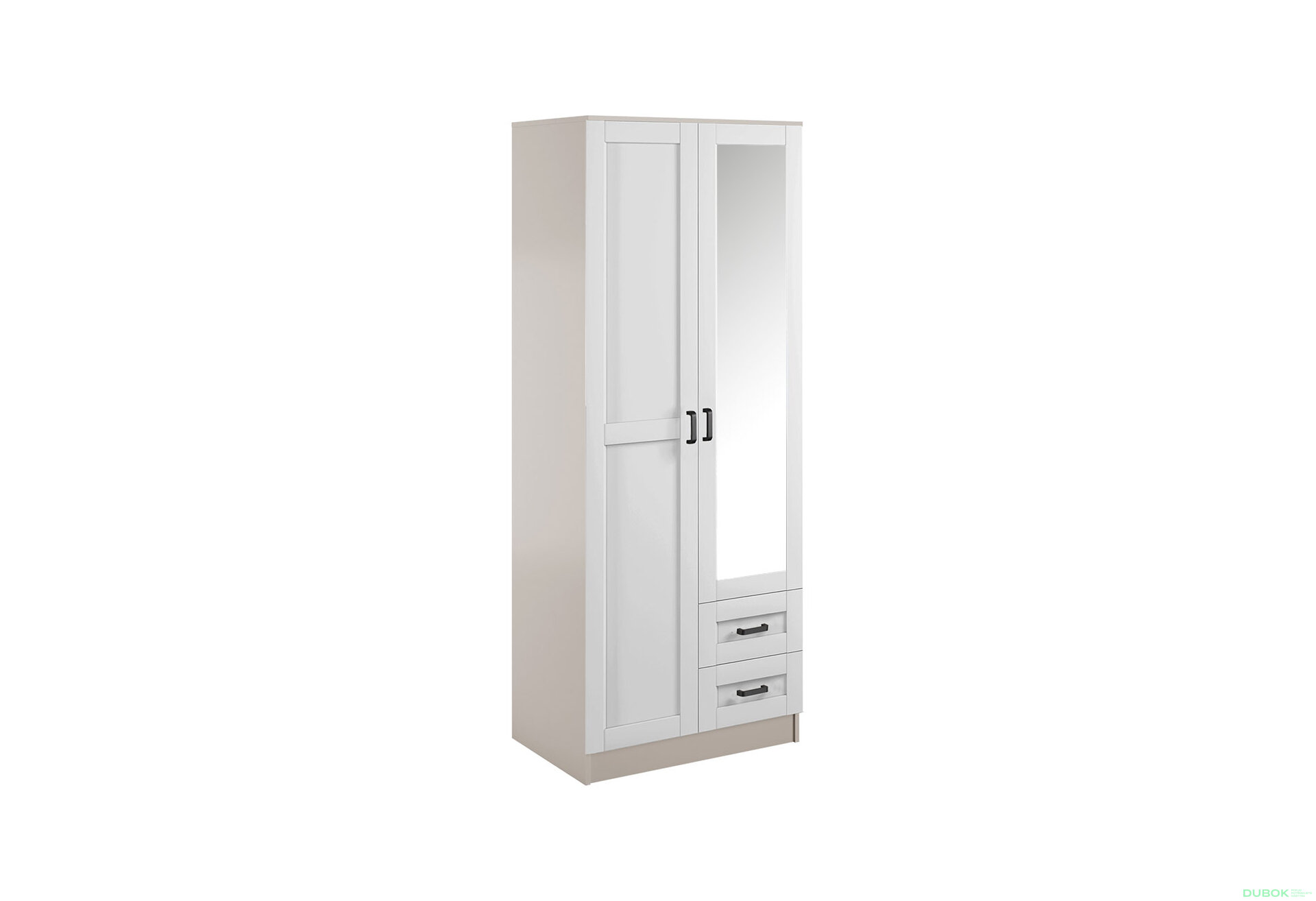 Obrázek 1 - Skříň se zrcadlem 2D2S Rama kašmír / bílá Kami