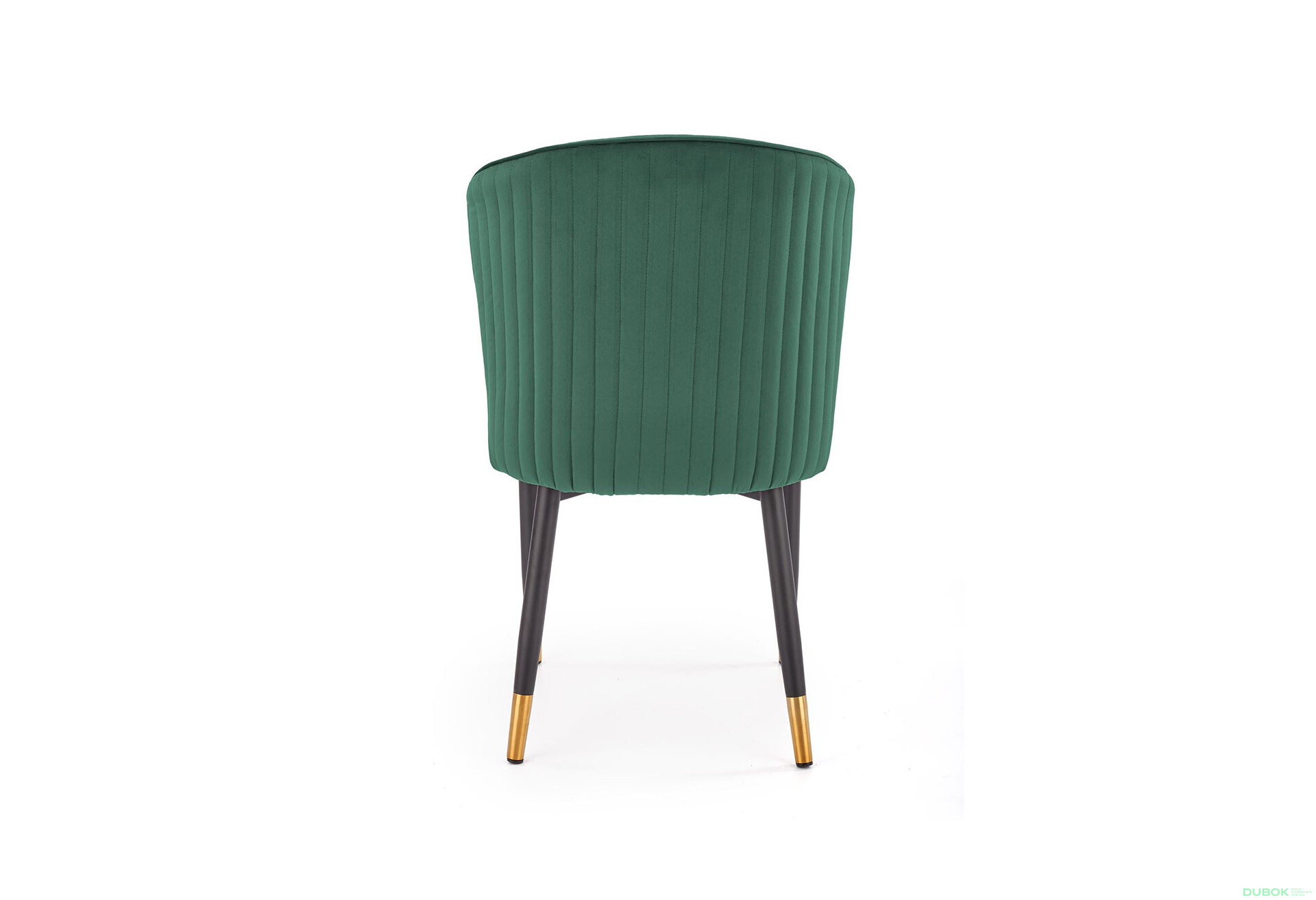 Obrázek 6 - Židle K446 černý, zlatý / látka tmavě zelená