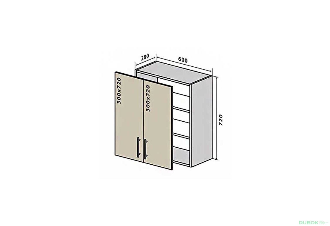 V6 Skříňka 2D 60 RioLine / RіoLаіn Matná