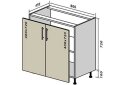 Obrázek 1 - N7 Skříňka 2D 80 RioLine lesk / RióLain Lesklý