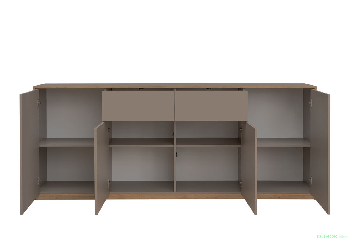 Obrázek 3 - Komoda 4d2s šedý kubanit Complex