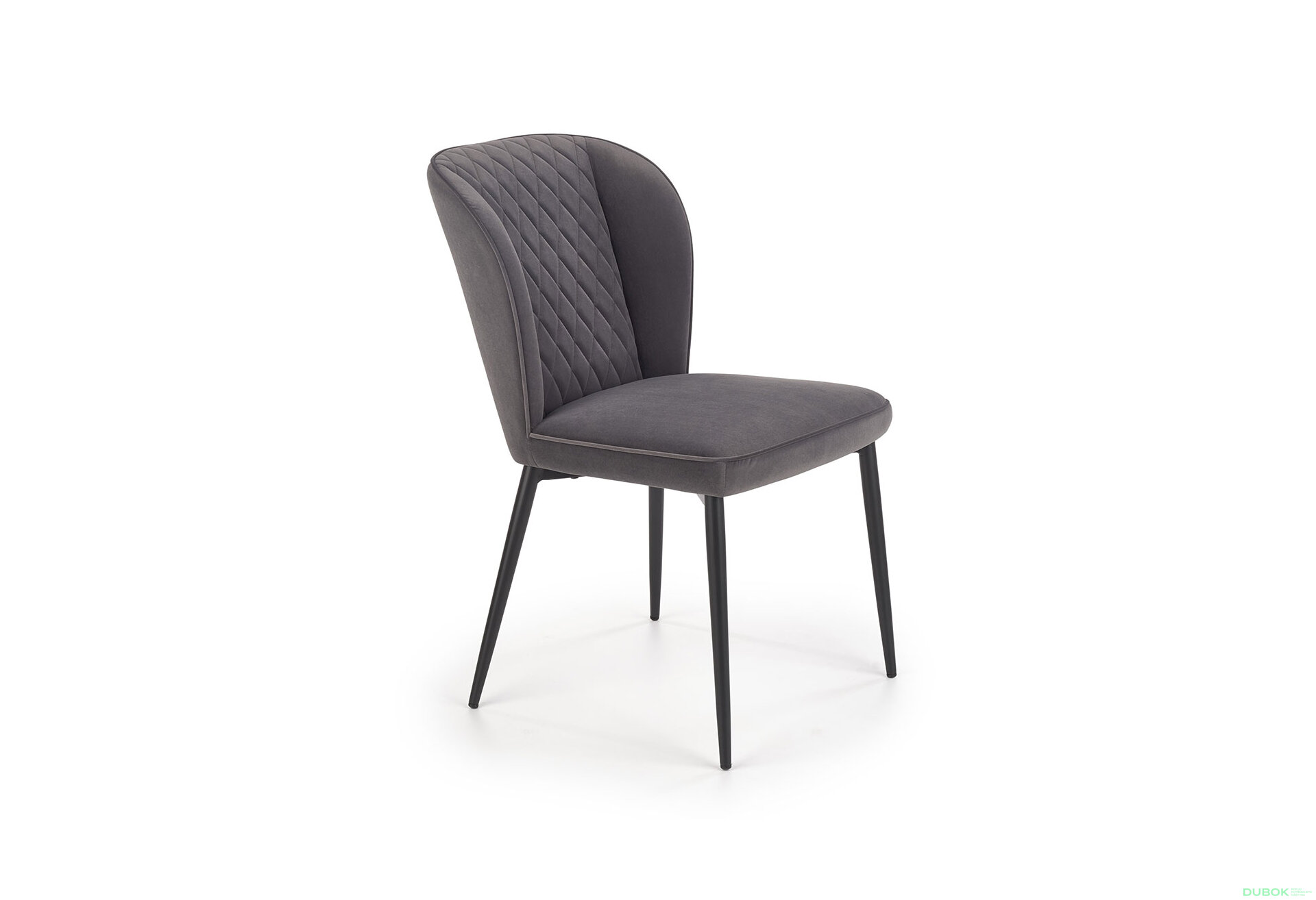 Obrázek 3 - Židle K399 černý kov / látka popel