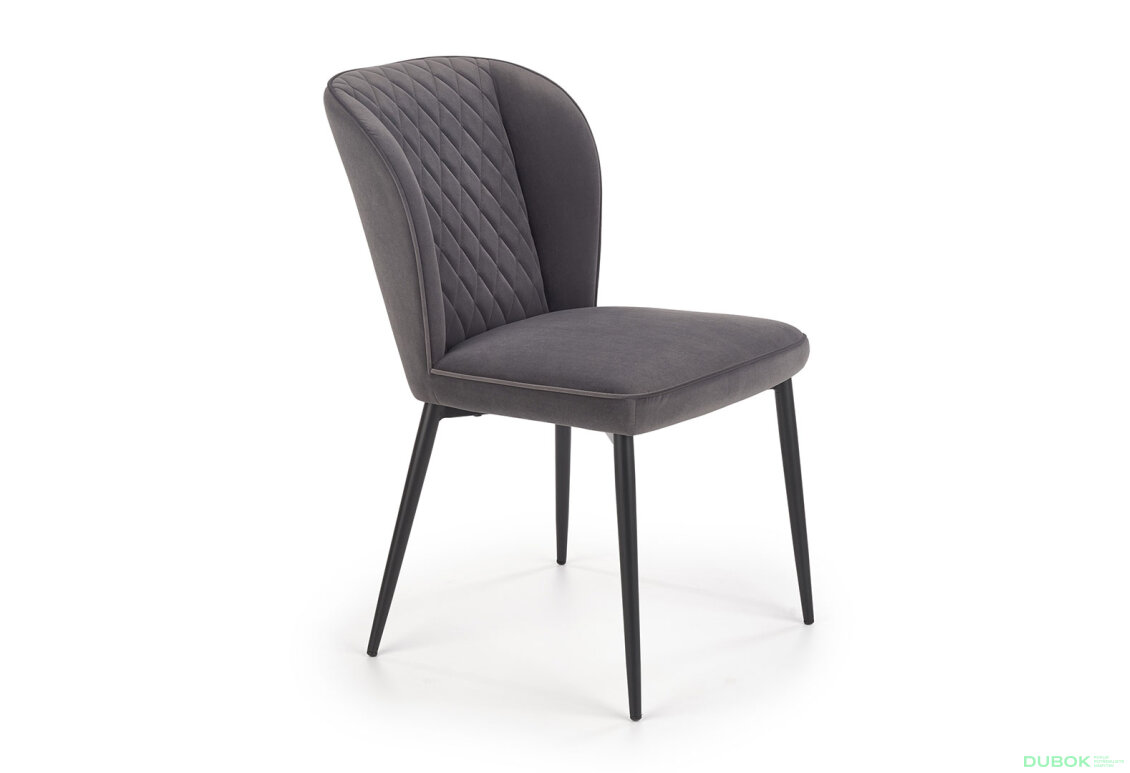Obrázek 3 - Židle K399 černý kov / látka popel