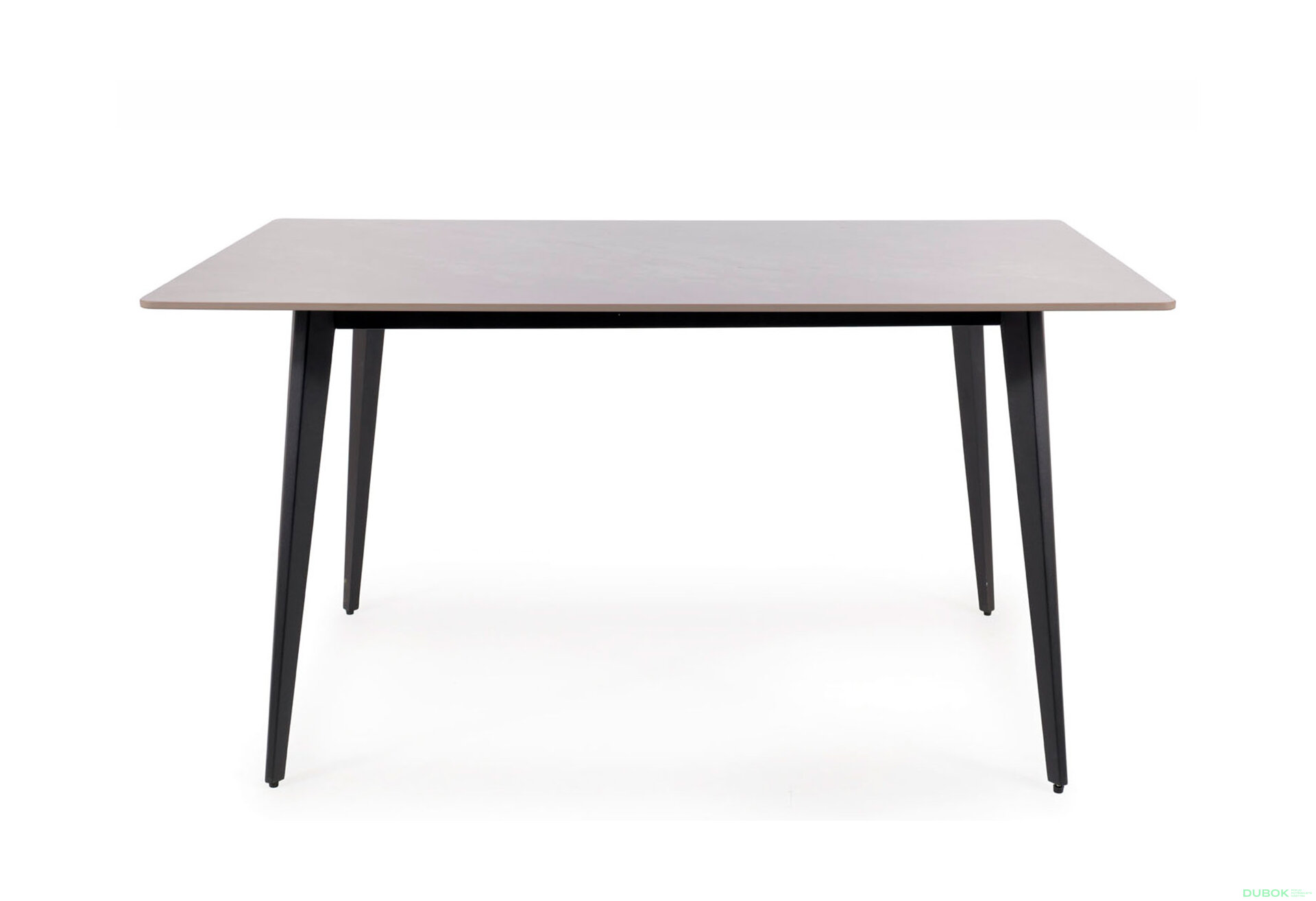 Obrázek 2 - Stůl Ivy 140x80 mramorový efekt, šedý / černý mat