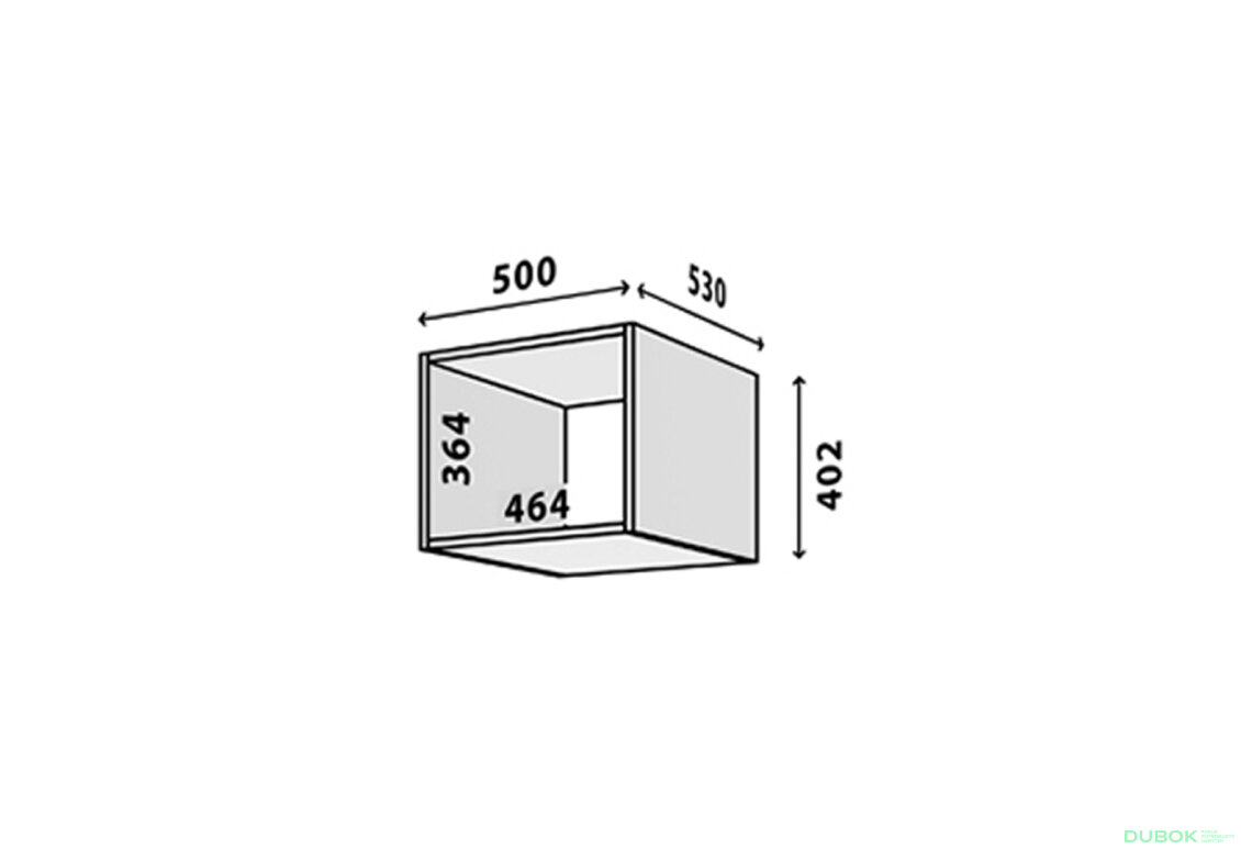 Obrázek 2 - Modul №11 A-500x402 DTD 18 mm bílý